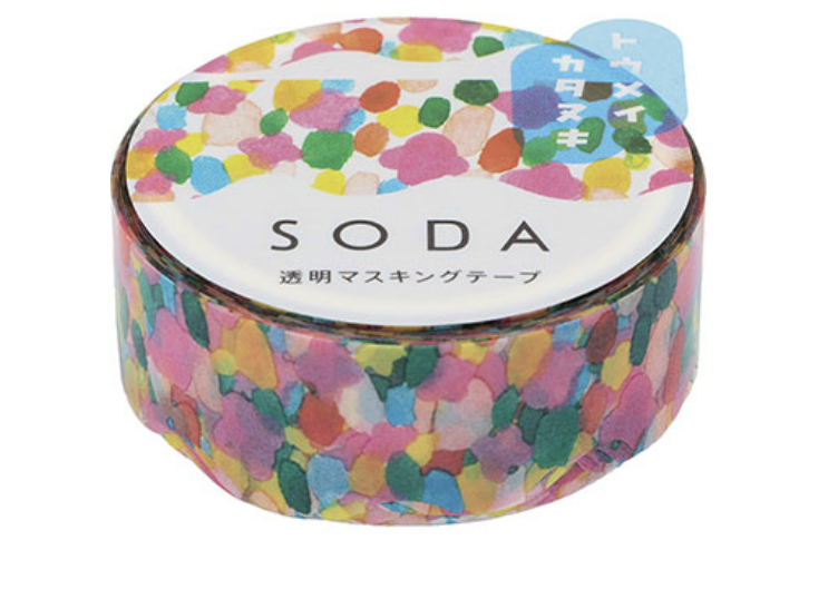 SODA transparent Masking Tape 0.6" Wide Shaped / Syrup