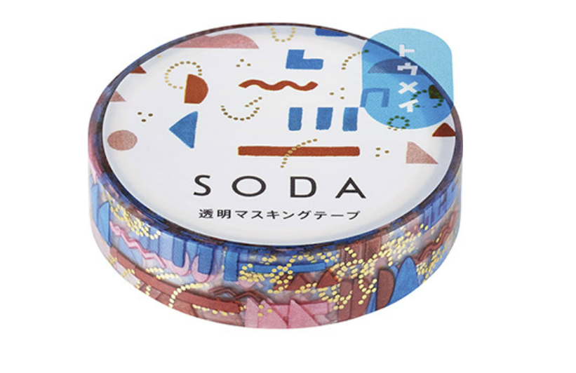 SODA transparent Masking Tape 0.4" Metallic / Parts