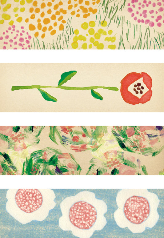 Pre-cut Decorative Tape KITTA WASHI Tape Basic / Flower 2