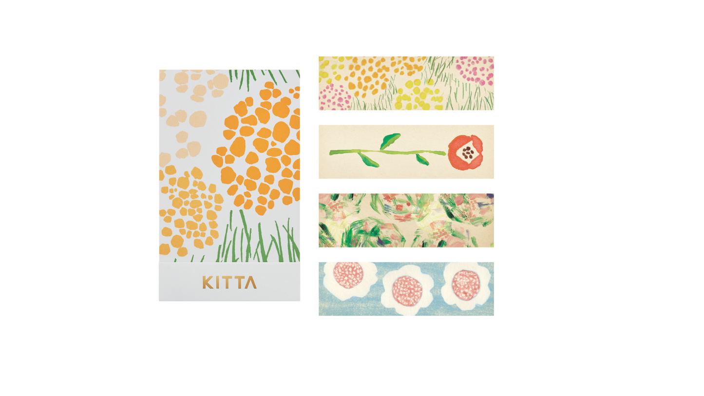 Pre-cut Decorative Tape KITTA WASHI Tape Basic / Flower 2
