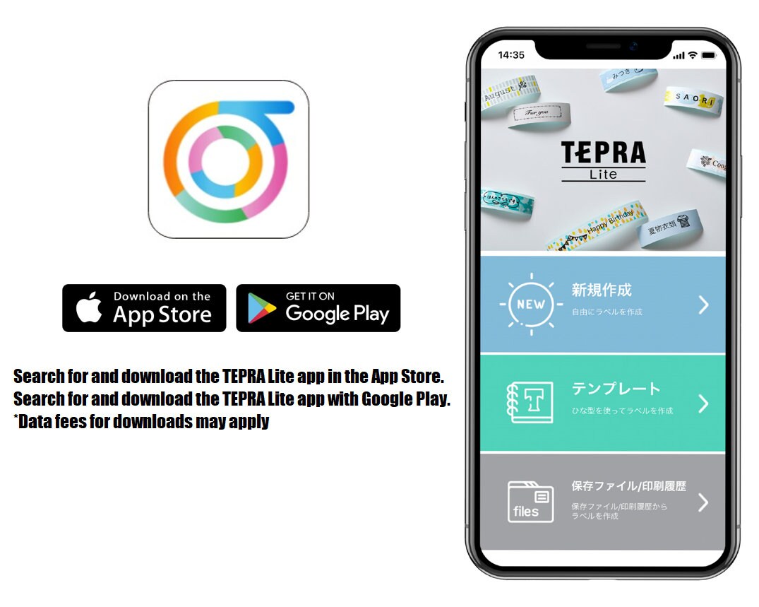 TEPRA Lite Starter Pack Set (Tepra Body x 1, 3 tapes set) Palm-size Label Printer for Organizing, Labeling, Decorating