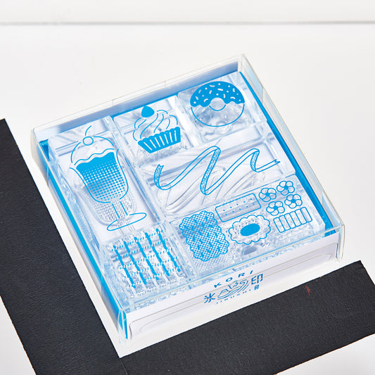 KORI JIRUSHI Crystal clarity stamp - 6 Set Box (Sweets set)