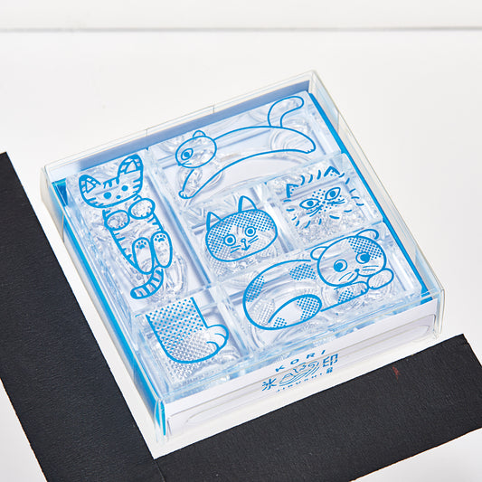 KORI JIRUSHI Crystal clarity stamp - 6 Set Box (Cat set)