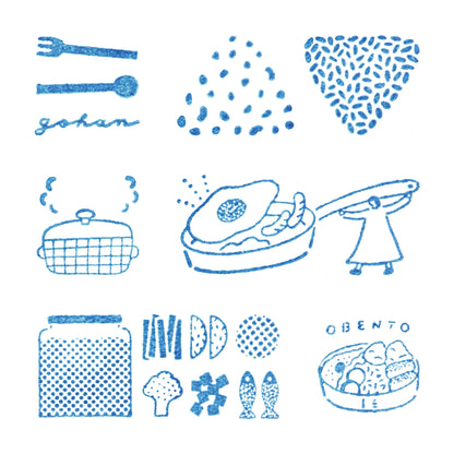 KORI JIRUSHI Crystal clarity stamp - 6 Set Box (Meal set)