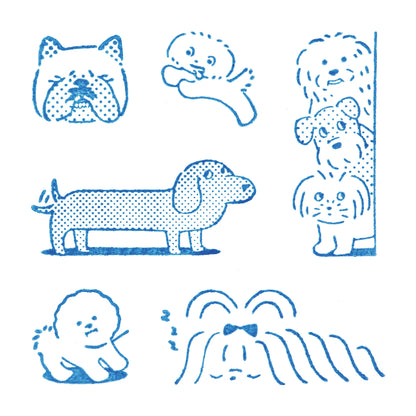 KORI JIRUSHI Crystal clarity stamp - 6 Set Box (Dog set)
