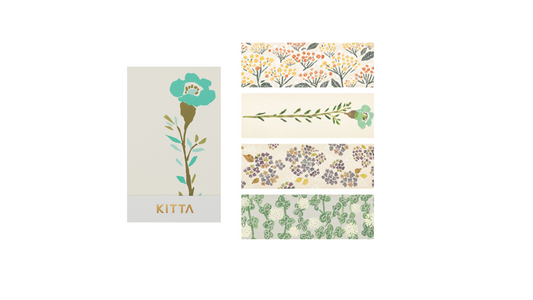 Pre-cut Decorative Tape KITTA WASHI Tape Basic / Flower 4