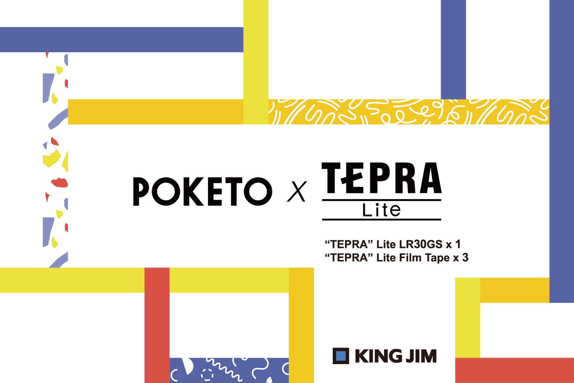 TEPRA Lite 3 tape Starter Pack POKETO Edition